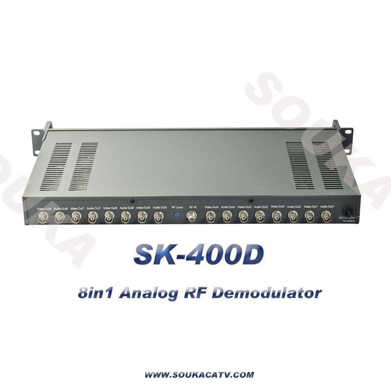 RF demodulator with 8 BNC output